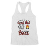 I Tried To Be A Good Girl But Then The Bonfire Was Lit And There Was Beer Camping Women's Tank