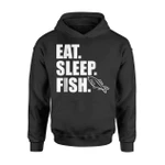 Eat Sleep Fish, Fishing, Camping, Nature, Funny Hoodie