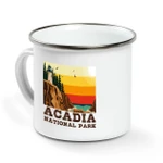 Acadia Campfire Mug Vintage Sunset