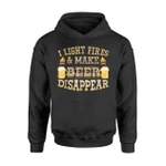 Funny Camping Campfire Drinking Beer Hoodie