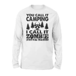 Zombie Survival Training Camping Halloween Camper Gift Long Sleeve T-Shirt
