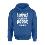 Bonfire And Booze Funny Beer Drinking Camping Hoodie