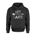 Happy Camper Tent Arrow Distressed Hoodie