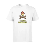 I Love Bonfires Outdoors Hiker Camping Adventure Smores Tee T Shirt