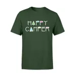 Happy Camper Tree And Tent Graphic Tees  Illustrator Vector T Shirt
