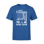 American Flag - Best American Camping Dad Ever T-Shirt