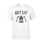 Campfire Marshmallows Camping Get Lit Camping Joke T Shirt