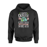 Camper Queen Classy Sassy Smart Assy Camping Rv Gift Hoodie