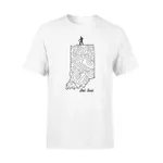 Indiana Hike State Hiking Map Get Lost Hiker Camping T Shirt
