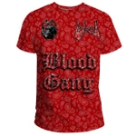 (Custom) Blood Gang T-Shirt Red Bandana A31