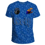 (Custom) Crips Gang T-Shirt Blue Bandana A31
