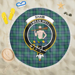 1sttheworld Blanket - Shaw Ancient Clan Tartan Crest Tartan Beach Blanket A7 | 1sttheworld