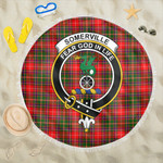 1sttheworld Blanket - Somerville Modern Clan Tartan Crest Tartan Beach Blanket A7 | 1sttheworld