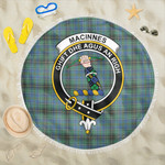 1sttheworld Blanket - MacInnes Ancient Clan Tartan Crest Tartan Beach Blanket A7 | 1sttheworld