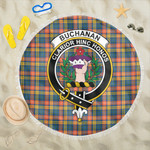 1sttheworld Blanket - Buchanan Ancient Clan Tartan Crest Tartan Beach Blanket A7 | 1sttheworld