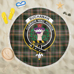 1sttheworld Blanket - Buchanan Hunting Clan Tartan Crest Tartan Beach Blanket A7 | 1sttheworld