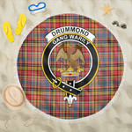 1sttheworld Blanket - Drummond of Strathallan Clan Tartan Crest Tartan Beach Blanket A7 | 1sttheworld