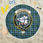 1sttheworld Blanket - Galbraith Ancient Clan Tartan Crest Tartan Beach Blanket A7 | 1sttheworld