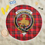 1sttheworld Blanket - MacGillivray Modern Clan Tartan Crest Tartan Beach Blanket A7 | 1sttheworld