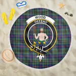 1sttheworld Blanket - Wood Modern Clan Tartan Crest Tartan Beach Blanket A7 | 1sttheworld