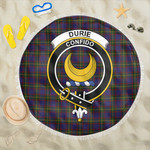 1sttheworld Blanket - Durie Clan Tartan Crest Tartan Beach Blanket A7 | 1sttheworld
