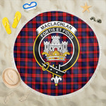 1sttheworld Blanket - MacLachlan Modern Clan Tartan Crest Tartan Beach Blanket A7 | 1sttheworld