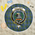 1sttheworld Blanket - MacLaren Ancient Clan Tartan Crest Tartan Beach Blanket A7 | 1sttheworld