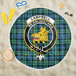 1sttheworld Blanket - Campbell Ancient 01 Clan Tartan Crest Tartan Beach Blanket A7 | 1sttheworld