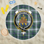 1sttheworld Blanket - MacKenzie Dress Ancient Clan Tartan Crest Tartan Beach Blanket A7 | 1sttheworld