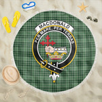 1sttheworld Blanket - MacDonald Lord of the Isles Hunting Clan Tartan Crest Tartan Beach Blanket A7 | 1sttheworld