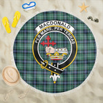 1sttheworld Blanket - MacDonald of the Isles Hunting Ancient Clan Tartan Crest Tartan Beach Blanket A7 | 1sttheworld