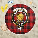1sttheworld Blanket - MacLeod of Raasay Clan Tartan Crest Tartan Beach Blanket A7 | 1sttheworld