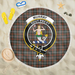 1sttheworld Blanket - Murray of Atholl Weathered Clan Tartan Crest Tartan Beach Blanket A7 | 1sttheworld