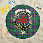 1sttheworld Blanket - Young Modern Clan Tartan Crest Tartan Beach Blanket A7 | 1sttheworld