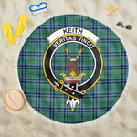 1sttheworld Blanket - Keith Ancient Clan Tartan Crest Tartan Beach Blanket A7 | 1sttheworld