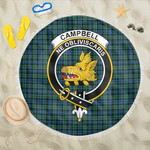 1sttheworld Blanket - Campbell Ancient 02 Clan Tartan Crest Tartan Beach Blanket A7 | 1sttheworld