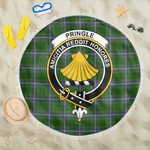 1sttheworld Blanket - Pringle Clan Tartan Crest Tartan Beach Blanket A7 | 1sttheworld