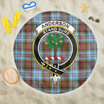 1sttheworld Blanket - Anderson Ancient Clan Tartan Crest Tartan Beach Blanket A7 | 1sttheworld