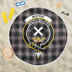 1sttheworld Blanket - Moffat Modern Clan Tartan Crest Tartan Beach Blanket A7 | 1sttheworld