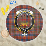 1sttheworld Blanket - Cameron of Lochiel Ancient Clan Tartan Crest Tartan Beach Blanket A7 | 1sttheworld