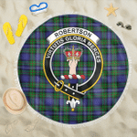 1sttheworld Blanket - Robertson Hunting Modern Clan Tartan Crest Tartan Beach Blanket A7 | 1sttheworld