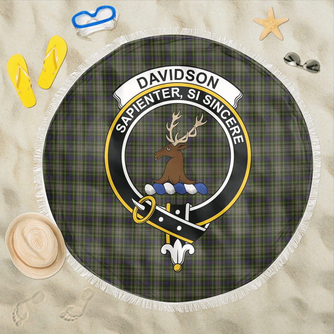 1sttheworld Blanket - Davidson Tulloch Dress Clan Tartan Crest Tartan Beach Blanket A7 | 1sttheworld