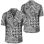 AmericansPower Shirt - Polynesian Hawaiian Style Tribal Tattoo White Hawaiian Shirt