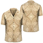 AmericansPower Shirt - Polynesian Plumeria Mix Gold Hawaiian Shirt