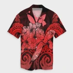 AmericansPower Shirt - Hawaii Turtle Wave Polynesian Hawaiian Shirt Hey Style Red