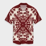 AmericansPower Shirt - Hawaiian Palm Tree Quilt Tradition Red Hawaiian Shirt