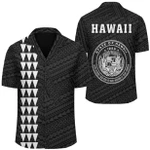 AmericansPower Shirt - Kakau Polynesian Coat Of Arms Hawaii Shirt White