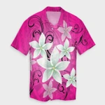AmericansPower Shirt - Hawaiian Plumeria Polynesian Hawaiian Shirt Pink