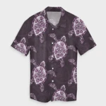 AmericansPower Shirt - Hawaii Turtle Plumeria Violet Hawaiian Shirt