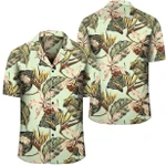 AmericansPower Shirt - Hawaii Vintage Tropical  Jungle Leaves Orchid Bird Hawaiian Shirt